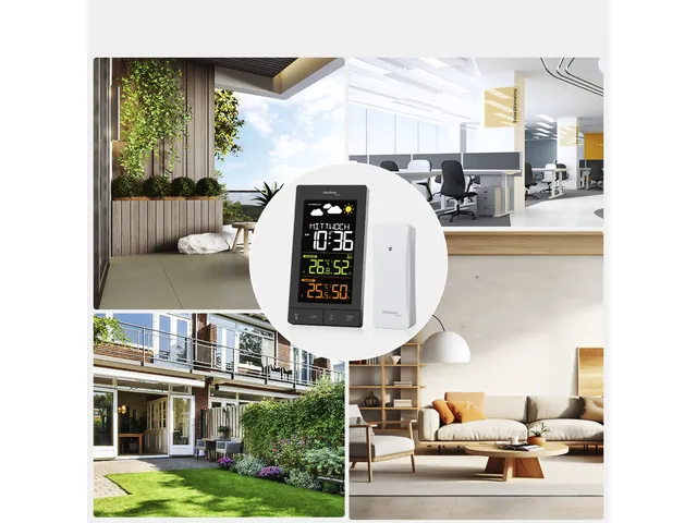 Weerstation Technoline WS 6458 83x152x36 mm zwart met 1 buitensensor