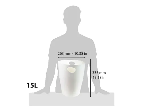 ECOBIN Papiermand 15L Office wit