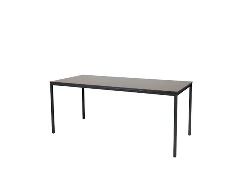 Domino Basic Tafel Vaste Hoogte 1800x800mm Logan Eiken Zwart 4-Poots