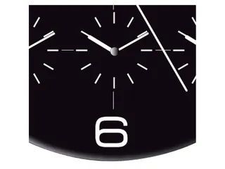 Wandklok Unilux On Time Ø30,5cm zwart/wit tijdzone cijfers - 4