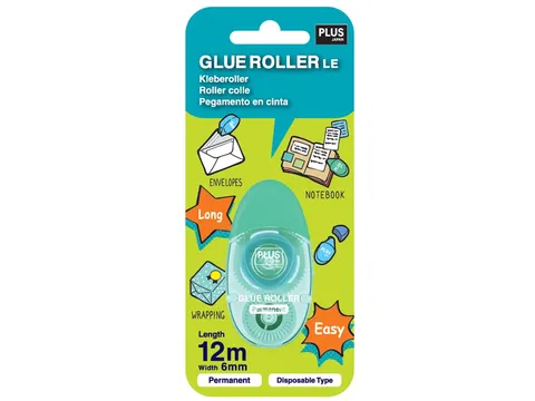 PLUS Japan Lijmroller groen 6mm x 12mm