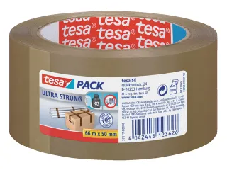 Verpakkingstape Tesapack Ultra Strong 50mmx66m bruin PVC - 1