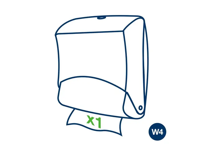 Tork 654000 W4 Gevouwen Reinigingsdoek Dispenser Performance Wit