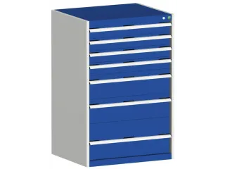 ladekast 1200x800x650mm 7laden zware lasten RAL7035 front RAL5010 - 1