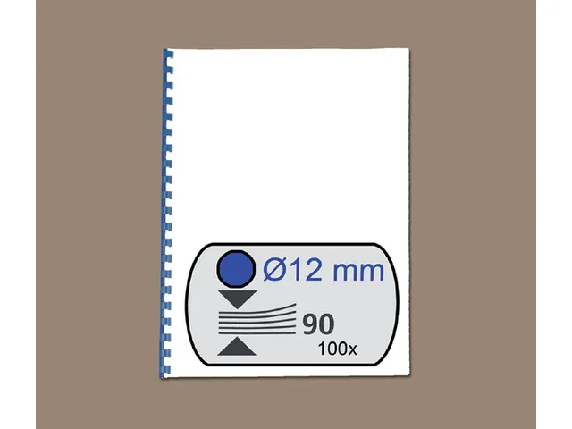 Bindrug Fellowes 12mm 21-rings A4 blauw 100stuks