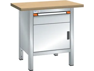 werkbank HxBxD 845x1000x700mm multiplexblad RAL7035 front RAL7035 - 2