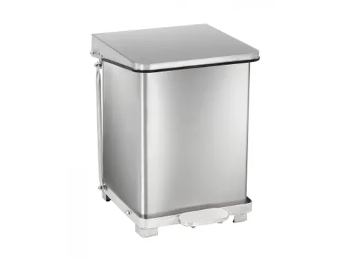 Industriële Pedaalemmer 27 Liter Mat RVS