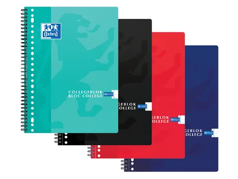 Collegeblok Oxford School Scribzee A4 23-Gaats Ruit 10Mm 80Vel Assorti