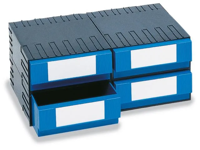 Bloc Tiroirs Modulaire Hxlxp 202X482X345Mm 4/4Structures/tiroirs Bleu
