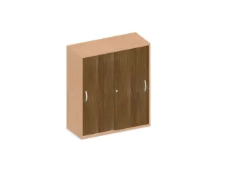 Schuifdeurkast 1150x1000x430mm Romp Beuken Decor Front Noten - 1