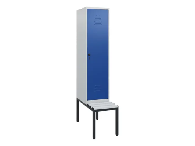 locker met bank,HxBxD 1950x400x815mm,1vak,vak B 400mm,draaigrendel