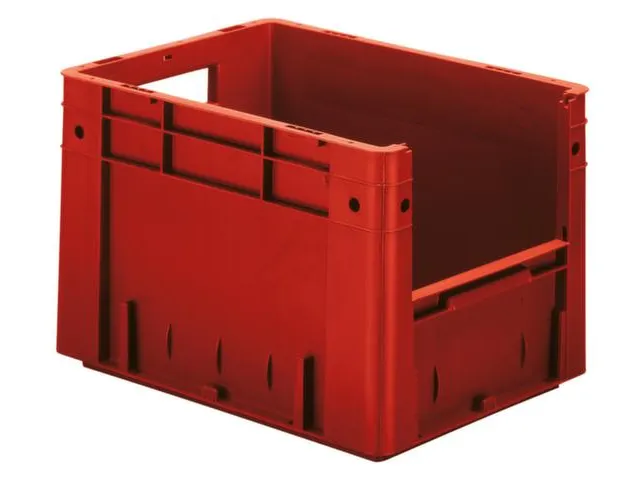 Euronorm Stapelkrat Rood 270x400x300mm 23.3l Gesloten Grijpopening