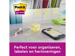 Memoblok 3M Post-it 622 Super Sticky 47.6x47.6mm geel 21 + 3 gratis - 6