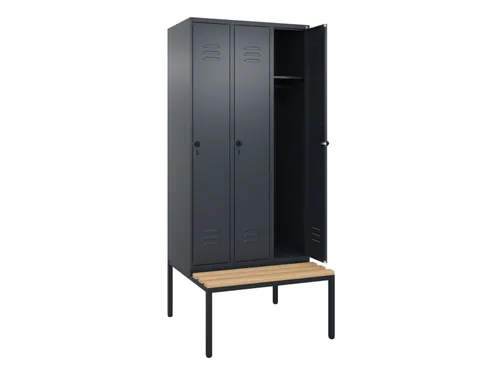 Dekenkist Classic+ 3 vakken 30cm 212x90x81.5cm Antracietgrijs