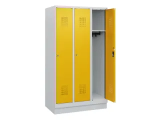 schoollocker,HxBxD 1630x900x500mm,3vak,vak B 300mm,cil.-slot,sokkel - 1