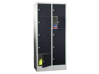 lockerkast,HxBxD 1850x800x500mm,2x5vakken,RAL7035,front RAL7016 - 2