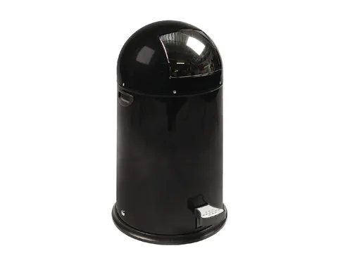 Afvalbak Kickcan metalen binnenbak 33 liter mat zwart