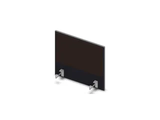 opzetpaneel bureau aanbouw zijkant CC-zwart BN2036-bruin 600mm - 1