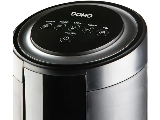 DOMO kolomventilator met sfeerlicht 105cm Zwart