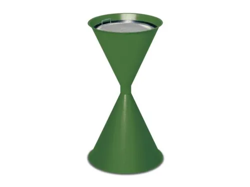 Zandasbak Staalplaat 730x400mm Ronde Trechter Verzinkt Ral6001