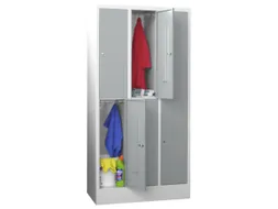 lockerkast,HxBxD 1850x900x500mm,3x2vakken,RAL7035,front RAL5012