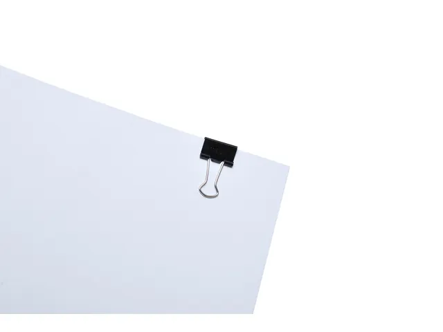 Papierklem MAUL 215 foldback 16mm capaciteit 5mm zwart 12 stuks