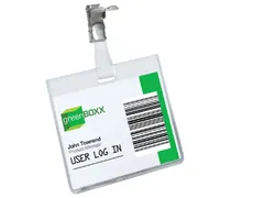 Badge Durable 8003 met clip liggend gesloten 60x90mm