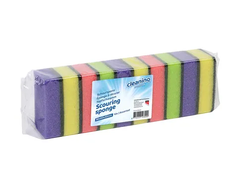 Schuurspons Cleaninq assorti 10 stuks
