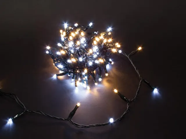 Duolight - 8m - 120 Leds - WIT- En Warmwit - Groene Kabel - Modulator