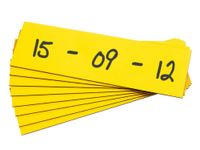 bord HxB 30x100mm achterzijde magnetisch folie geel