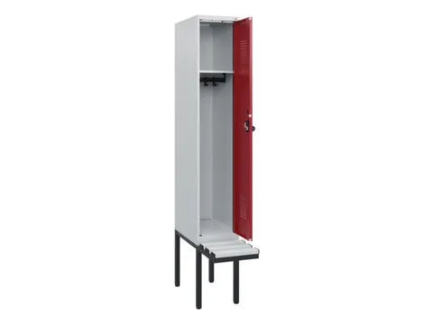 locker met bank,HxBxD 1950x300x815mm,1vak,vak B 300mm,draaigrendel