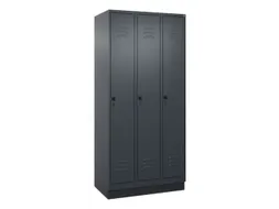 locker,HxBxD 1950x900x500mm,3vak,vak B 300mm,draaigrendel,sokkel