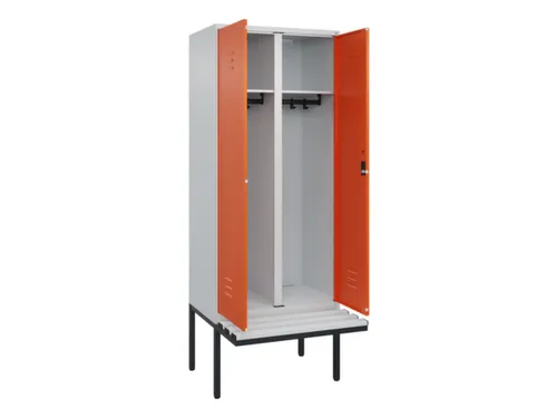locker voor scheiding van kleding,HxBxD 2120x800x815mm,2vak