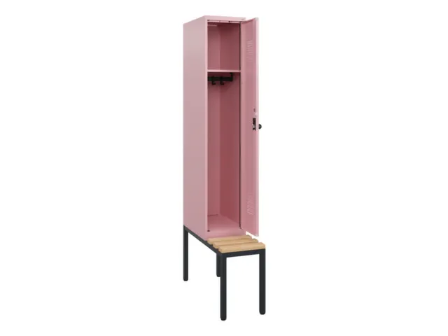 locker met bank,HxBxD 1950x300x815mm,1vak,vak B 300mm,draaigrendel