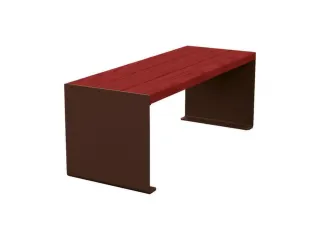 zitbank,B 1200mm,3latten,hout-zitting Mahonie,zitting H 450mm - 2