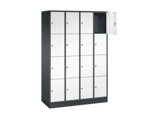 lockerkast,HxBxD 1950x1220x500mm,4x4vakken,cil.-slot,sokkel - 1
