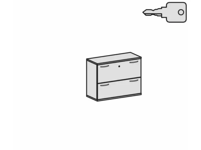 hangmappenkast 770x1000x430mm 2hangmappenframes Noten+ Esdoorn