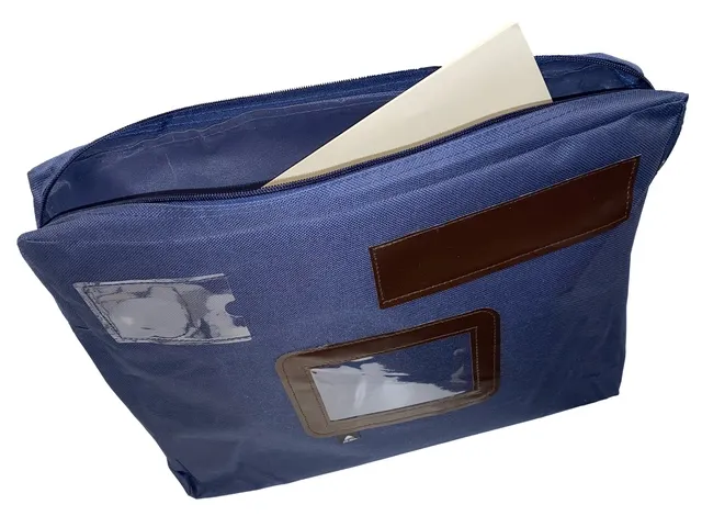 POCSOU professionele posttas blauw nylon 42 x 32 cm met extra vak