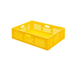 Euronorm-stapelbak 78liter Geel 210x800x600mm Wanden Opengewerkt