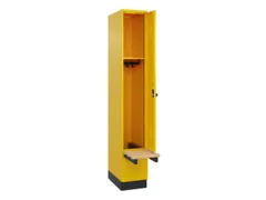 locker met bank,HxBxD 1950x300x815mm,1vak,vak B 300mm,draaigrendel