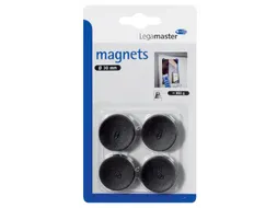 Magneet Legamaster 30mm 850gr zwart 4 stuks