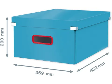 Cosy Click & Store grote opbergdoos blauw 85% gerecycled karton