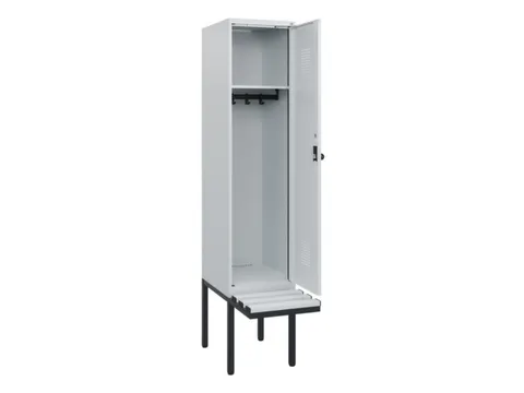 locker met bank,HxBxD 1950x400x815mm,1vak,vak B 400mm,draaigrendel