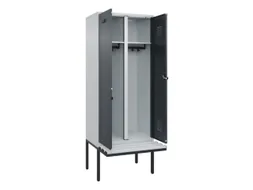 locker met bank,voor scheiding van kleding,HxBxD 2120x800x815mm,2vak