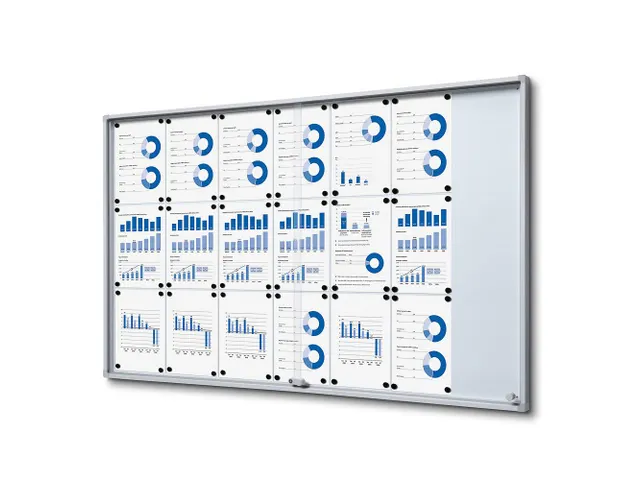 Indoor Vergrendelbaar Notitiebord Schuifdeuren Slim 21xA4