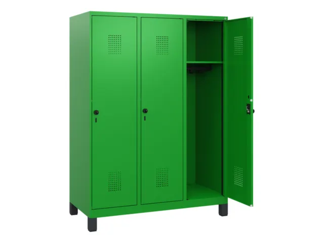schoollocker,HxBxD 1630x1200x500mm,3vak,vak B 400mm,draaigrendel