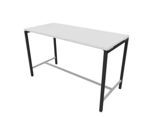 statafel,HxBxD 1070x1800x800mm,hoekig,met 4-voeten donkergrijs - 1