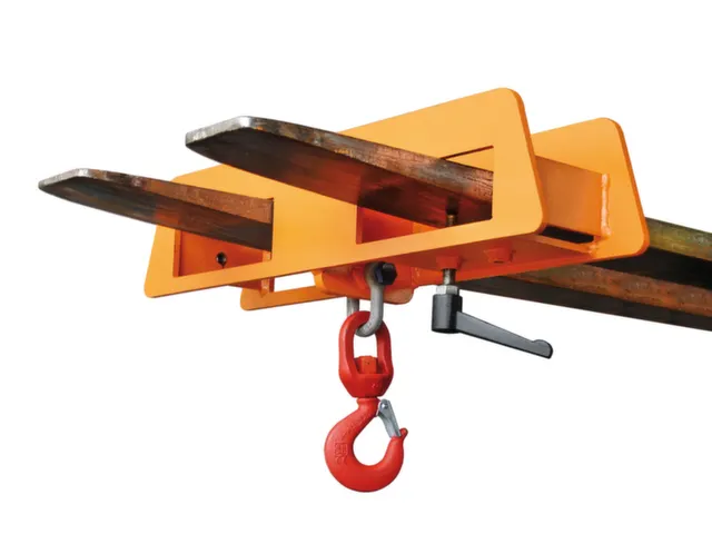 lasthaak,draagverm. 5000kg,v. 2vorken,staal,RAL2000