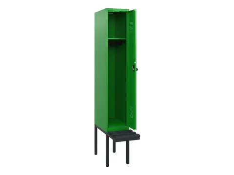 locker met bank,HxBxD 1950x300x815mm,1vak,vak B 300mm,draaigrendel