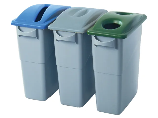 Afvalcontainer Slim Jim Grijs 87 Liter